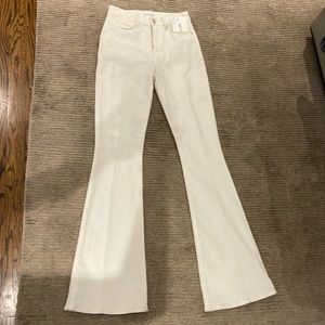 Frame Le super High Flare white jeans